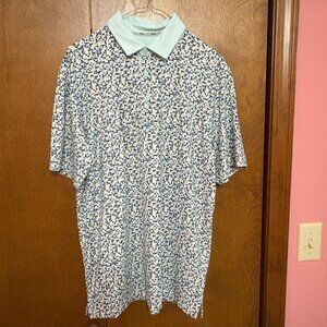 Walter Hagen Performance 11 Novelty Print Polo "Golf Ball Dot" - Small - NWT